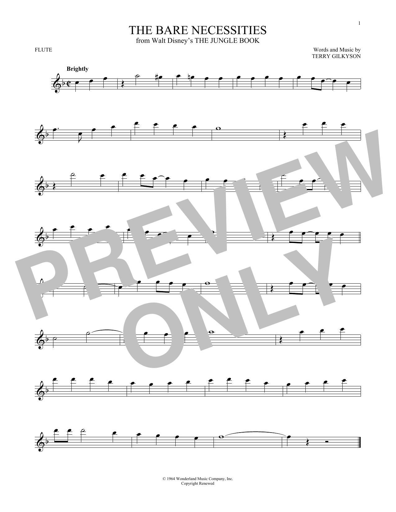 Product gallery: Page 1 of 1 The Bare Necessities, Terry Gilkyson