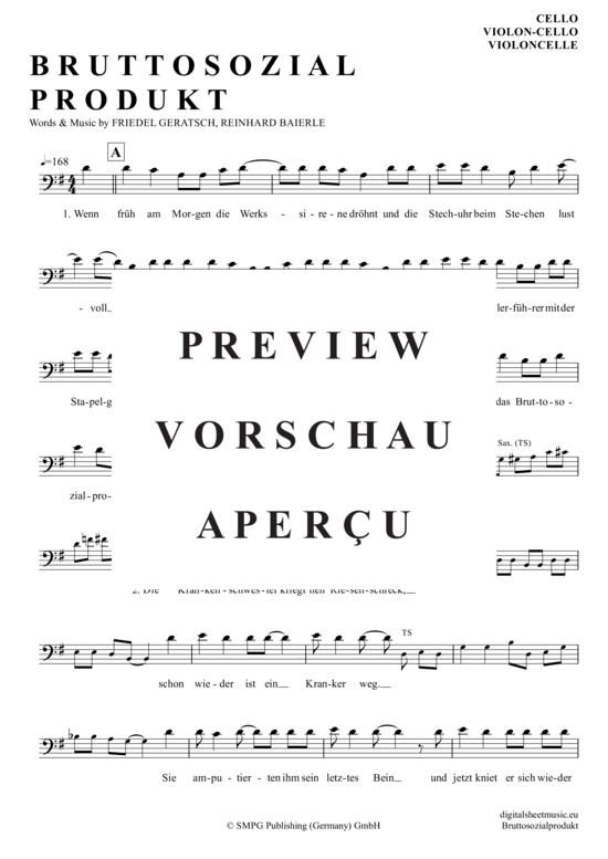 Produktgalerie: Seite 2 von 5 Bruttosozialprodukt , Geier Sturzflug, (Violon-Cello)