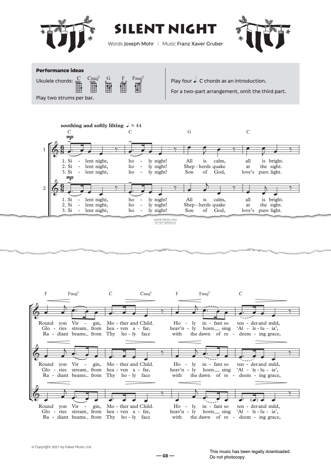 Product gallery: Page 1 of 1 Silent Night, Franz Xaver Gruber