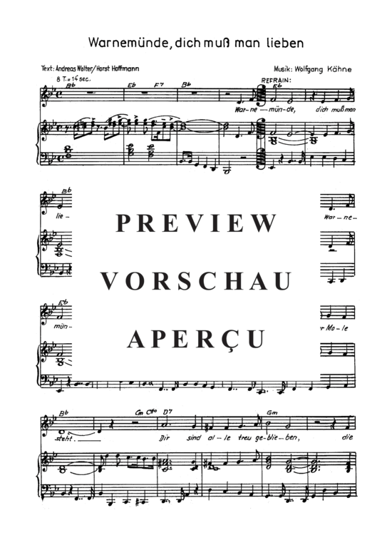 Product gallery: Page 4 of 4 Warnemünde, dich muss man lieben , , Piano and Voice