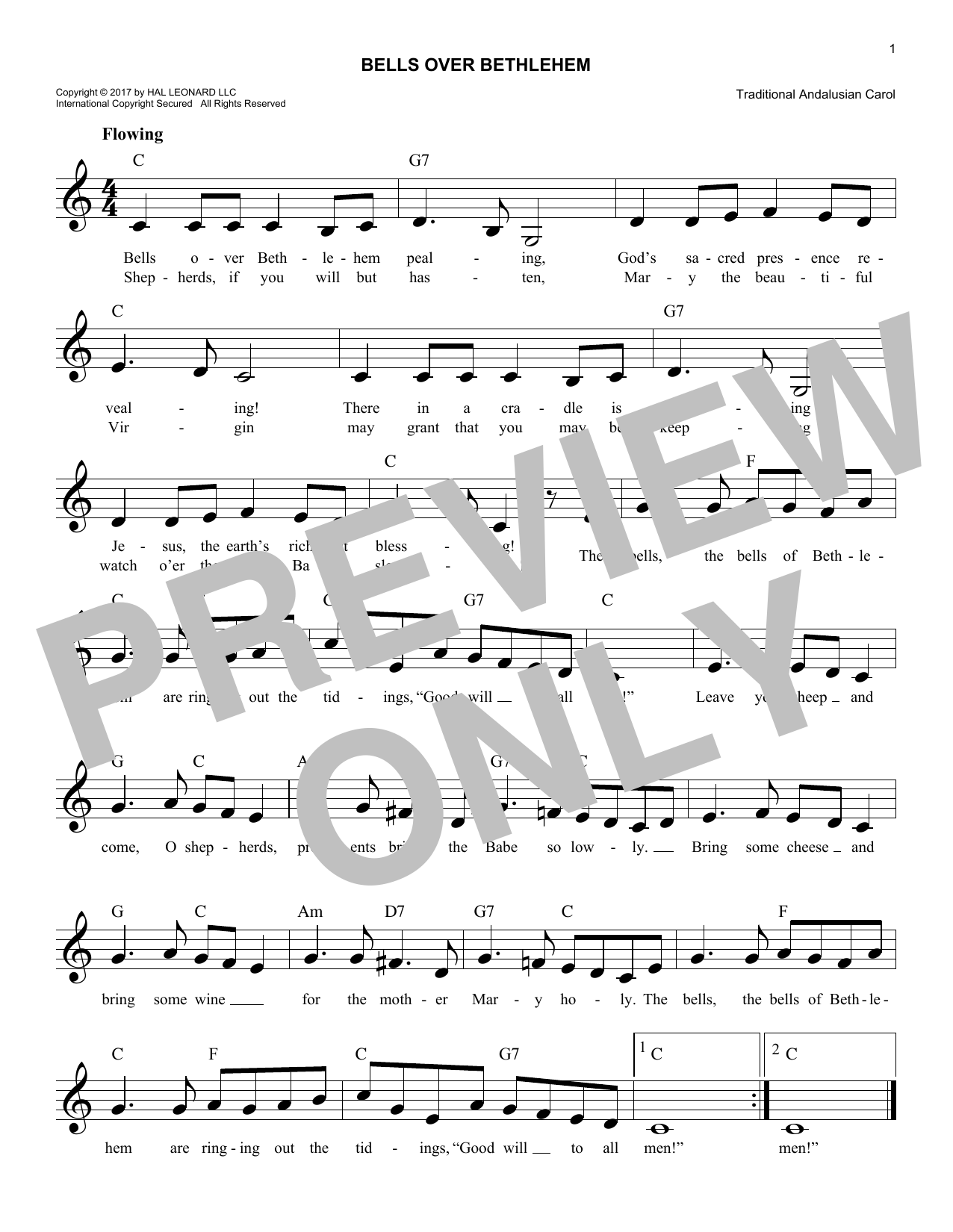 Product gallery: Page 1 of 1 Bells Over Bethlehem, Traditional Andalusian Carol