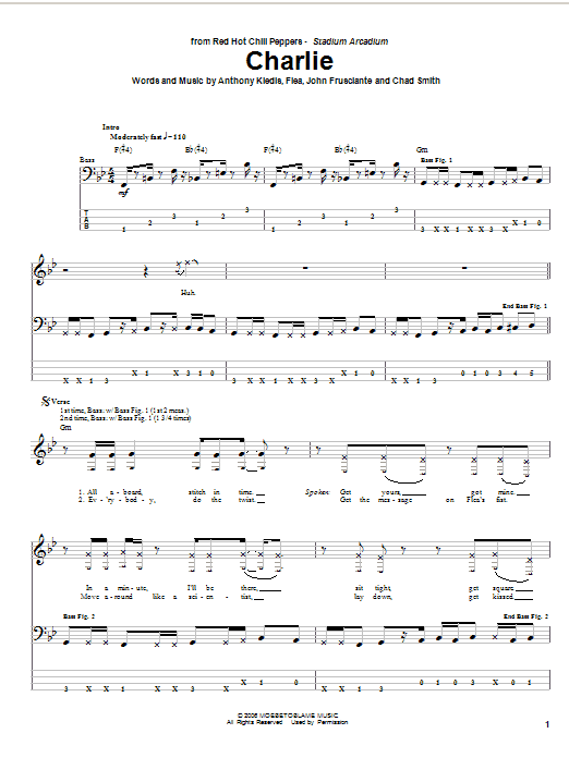 Produktgalerie: Seite 1 von 1 Charlie, Red Hot Chili Peppers, E-Bass