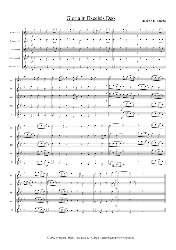 gallery: Gloria in Excelsis Deo, , Saxophonquintett AATTB