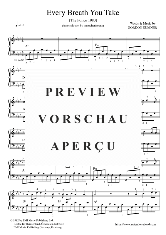 gallery: Every Breath You Take, maerchenkoenig, (Klavier Solo)