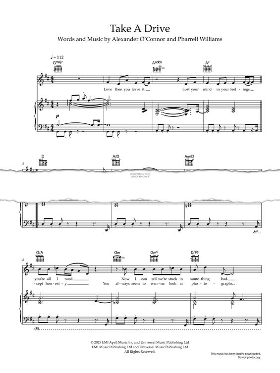 Produktgalerie: Seite 1 von 1 Take A Drive, Rex Orange County, Gesang, Gitarre, Klavier