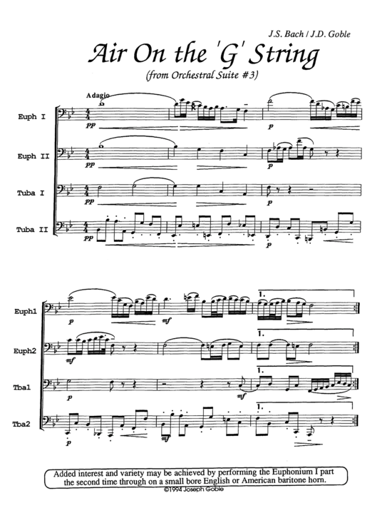 Product picture to: Air on the G String J.S. Bach