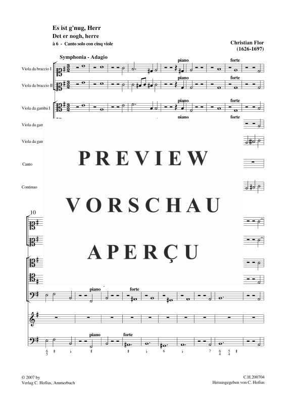 gallery: Es ist gnug, Herr, , (Gemischtes Ensemble Sopran, Streicher und BC)