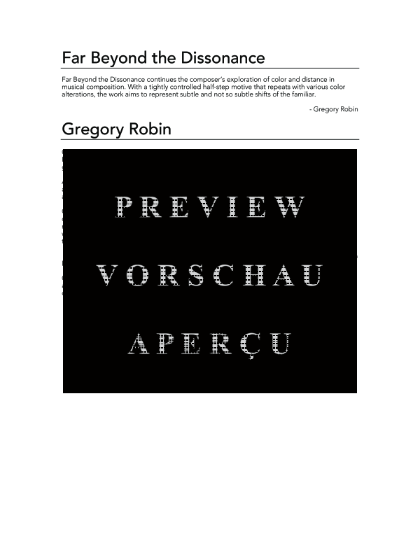 Produktgalerie: Seite 4 von 8 Far Beyond the Dissonance, , (Horn in F Solo)