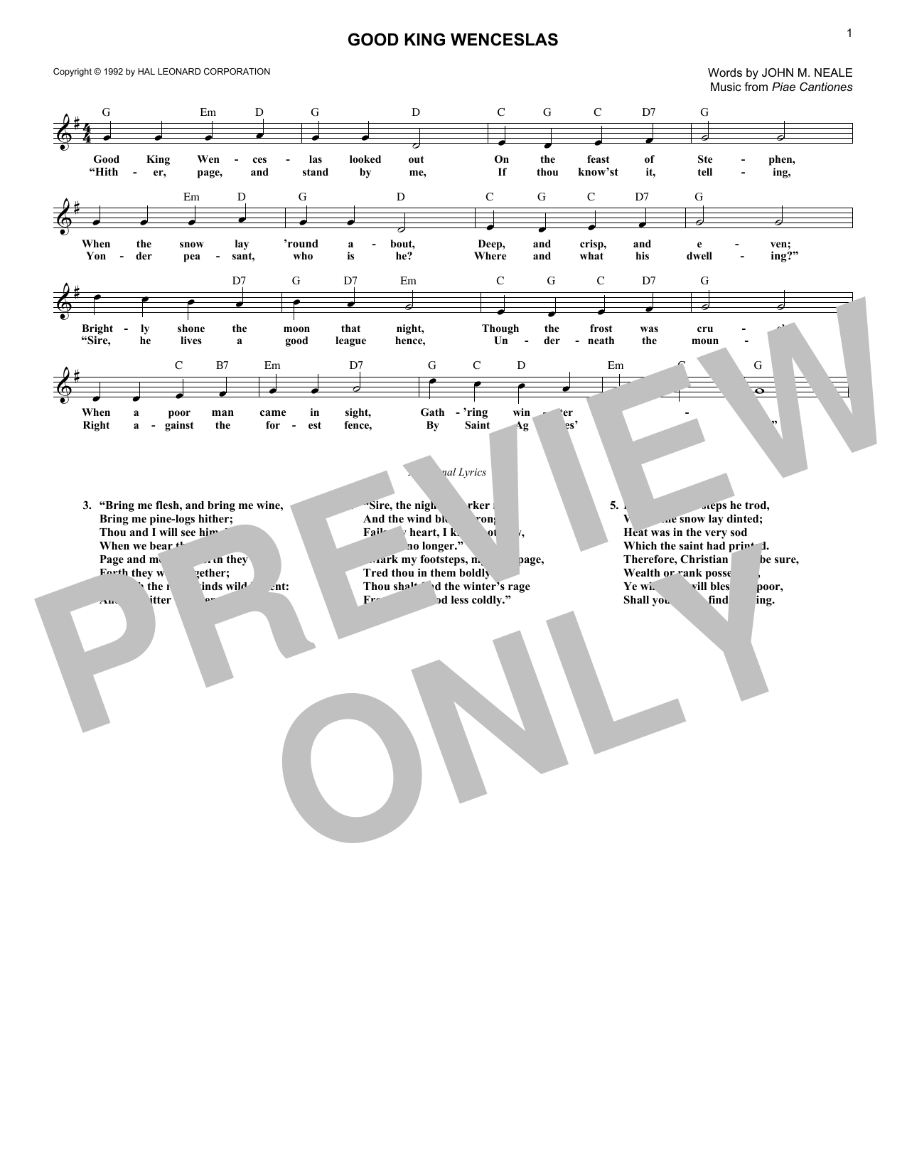 Product gallery: Page 1 of 1 Good King Wenceslas, John M. Neale