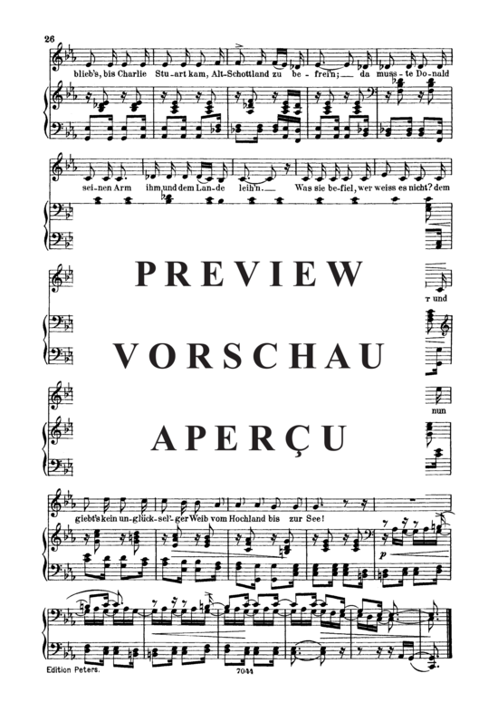 Product gallery: Page 4 of 4 Die Hochländer Wittwe, Op.25 No.10, , Low Voice and Piano