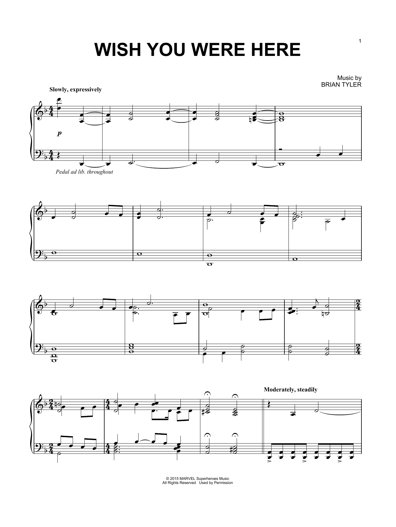 Product gallery: Page 1 of 1 Wish You Were Here, Brian Tyler