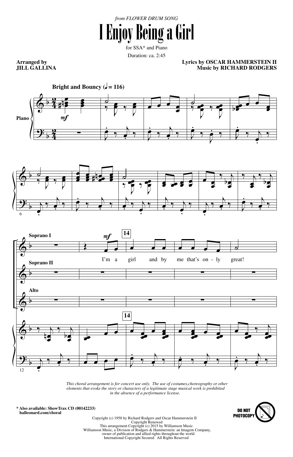 Produktgalerie: Seite 1 von 1 I Enjoy Being A Girl, Jill Gallina, Chor