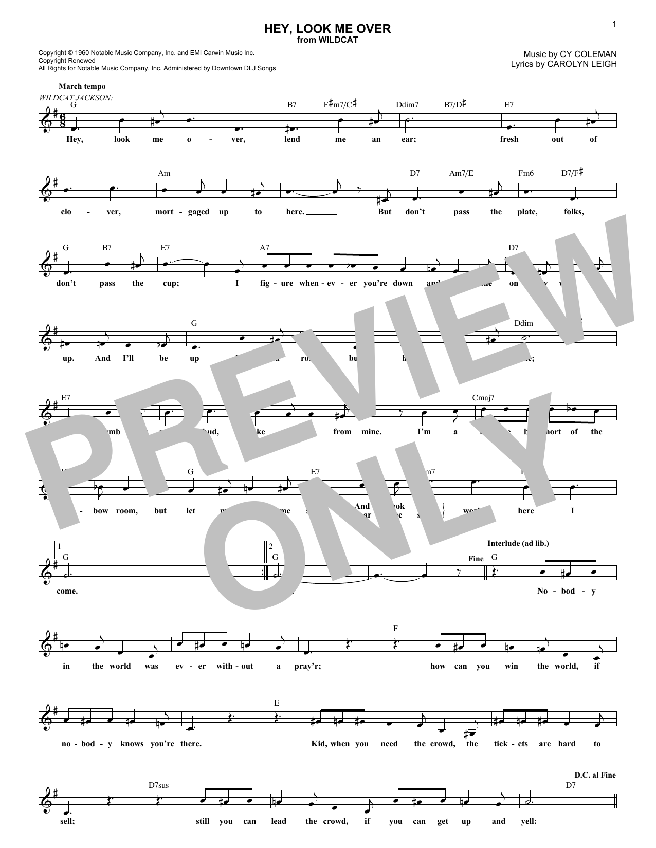 Produktbild zu: Hey, Look Me Over