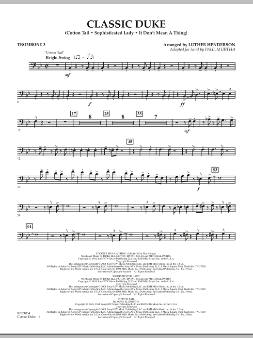 Produktbild zu: Classic Duke - Trombone 3