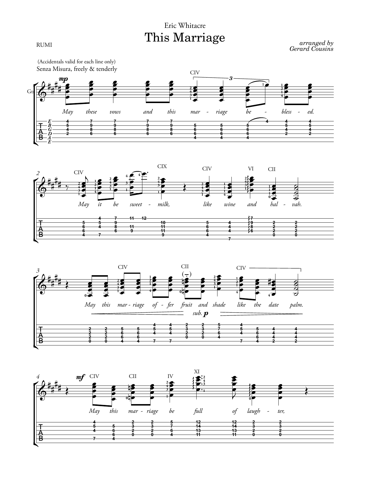 Product picture to: This Marriage (arr. Gerard Cousins)