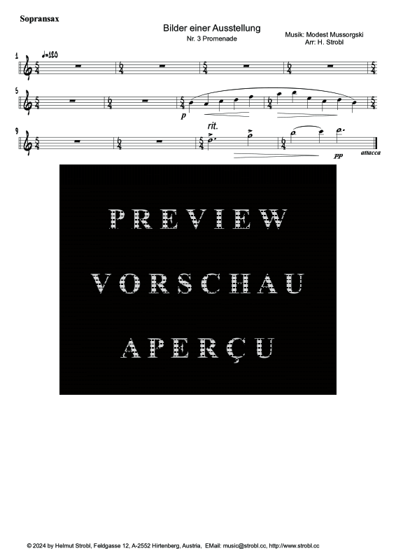 Produktgalerie: Seite 11 von 11 Promenade, Das alte Schloß, , Saxophon Quintett