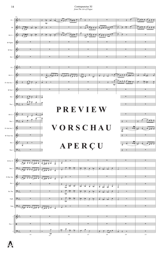 Produktgalerie: Seite 17 von 21 Contrapunctus 11 aus Kunst der Fuge , , (Concert Band)