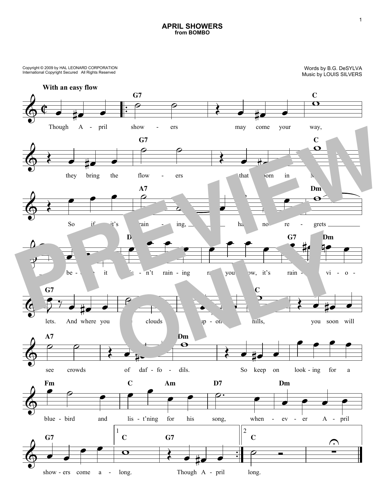 Product gallery: Page 1 of 1 April Showers, Al Jolson
