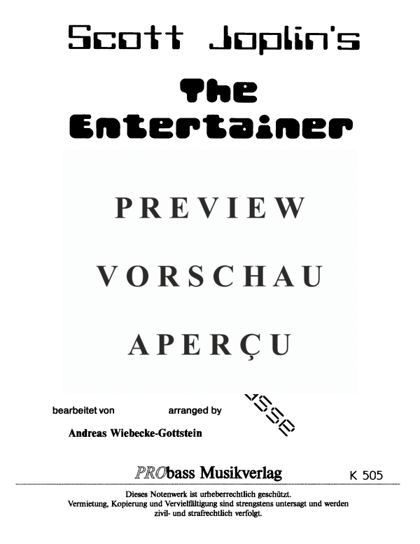 gallery: The Entertainer, , Double Bass Quintet