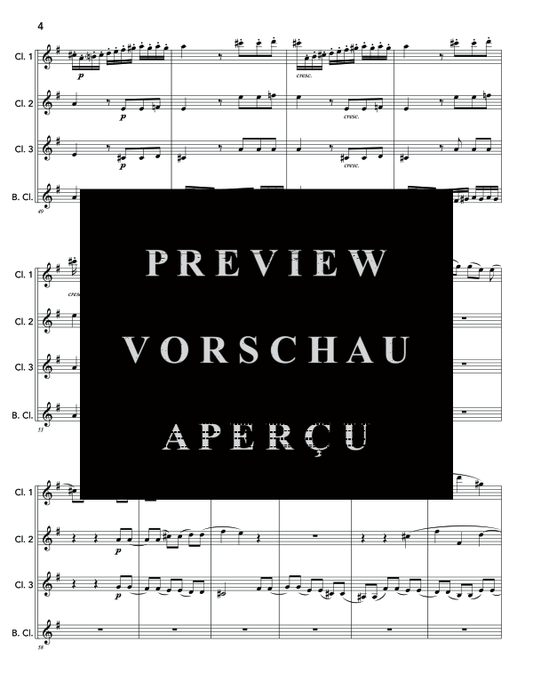 Product gallery: Page 8 of 11 String Quartet No. 1, Mvt. 1, , (Clarinet Quartet)