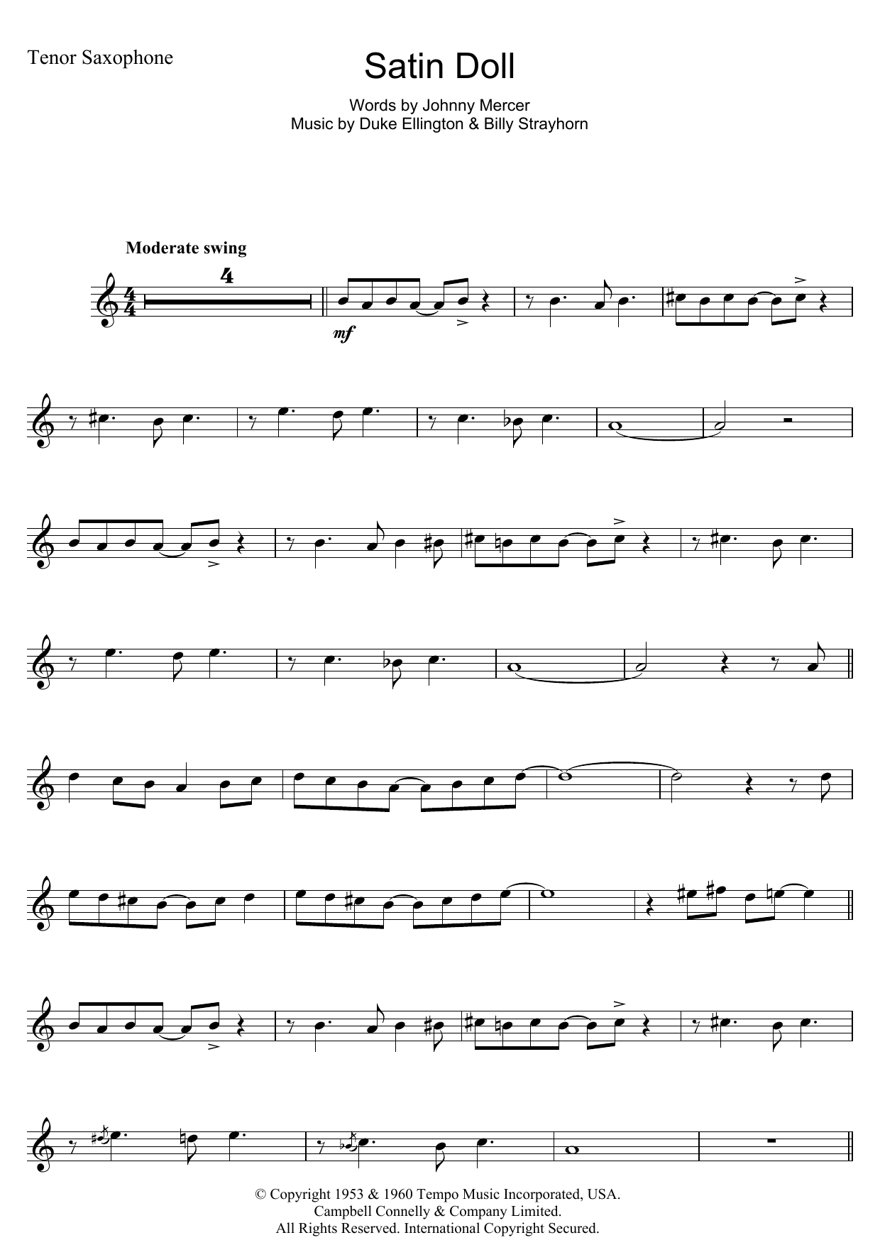 Product gallery: Page 1 of 1 Satin Doll, Duke Ellington