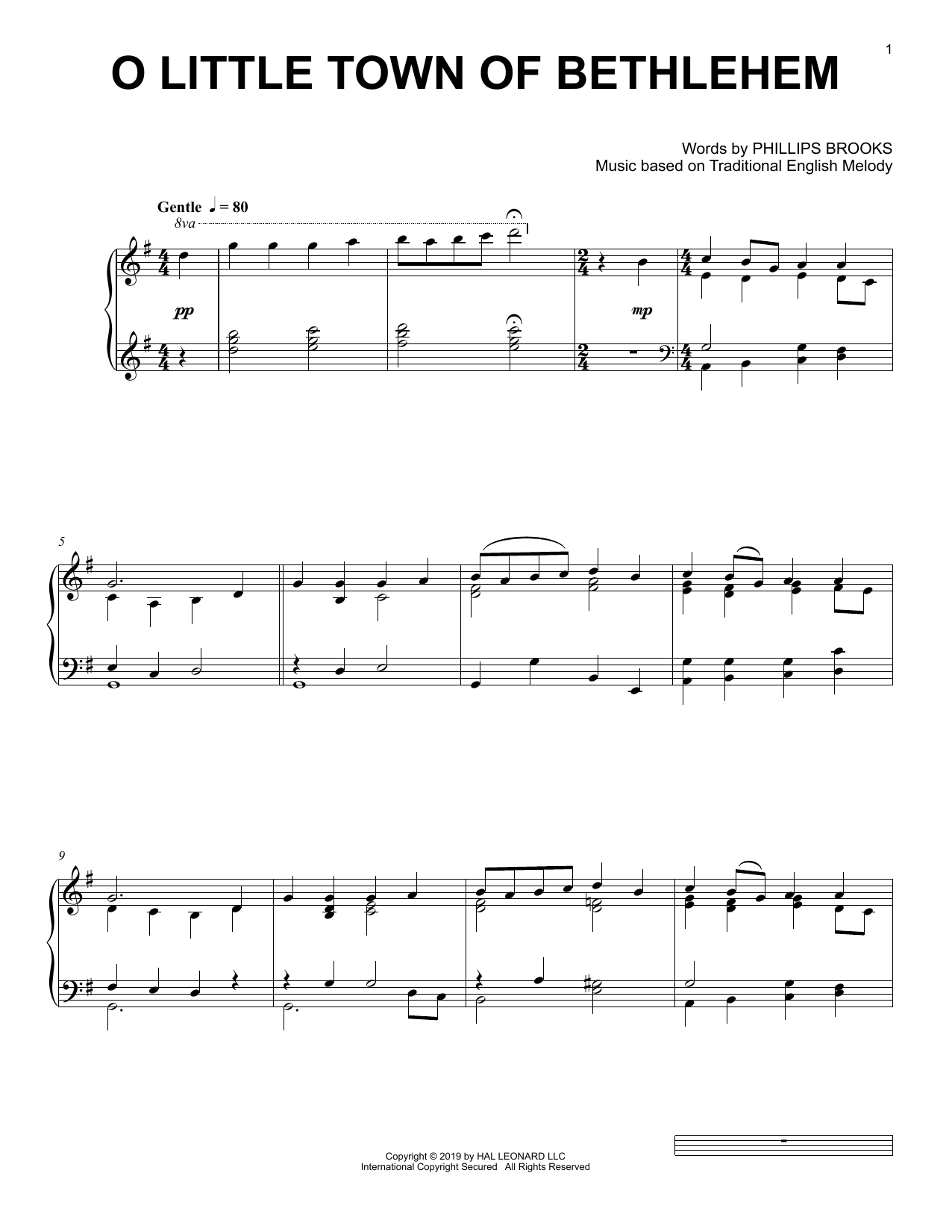 Produktgalerie: Seite 1 von 1 O Little Town Of Bethlehem, Traditional English Melody, Klavier