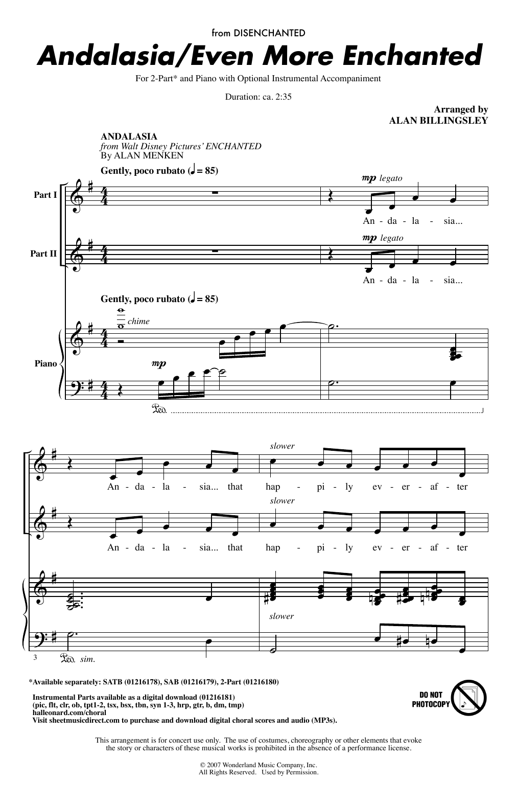 Produktbild zu: Andalasia / Even More Enchanted (arr. Alan Billingsley)