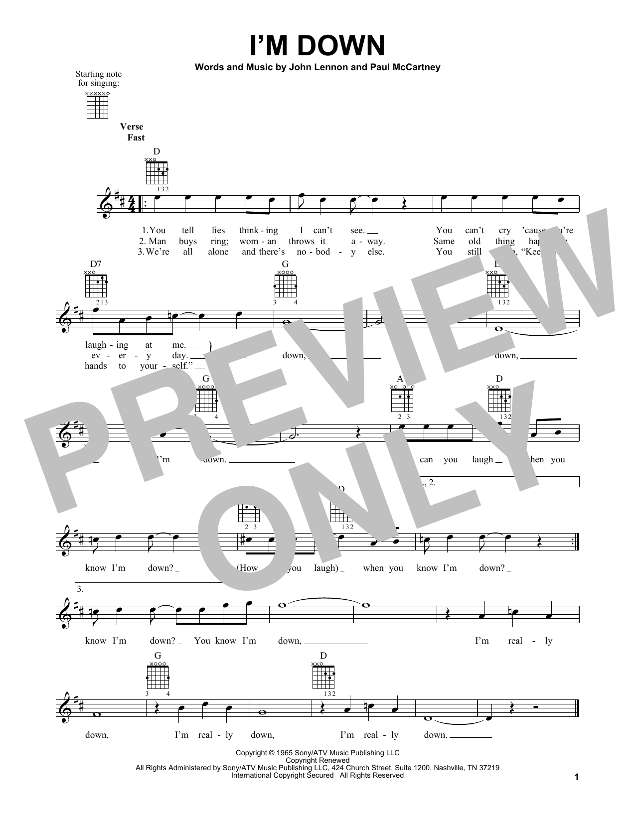 Produktbild zu: I'm Down