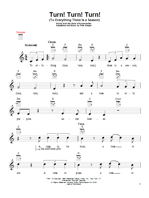 Product gallery: Page 1 of 1 Turn! Turn! Turn! (To Everything There Is A Season), The Byrds