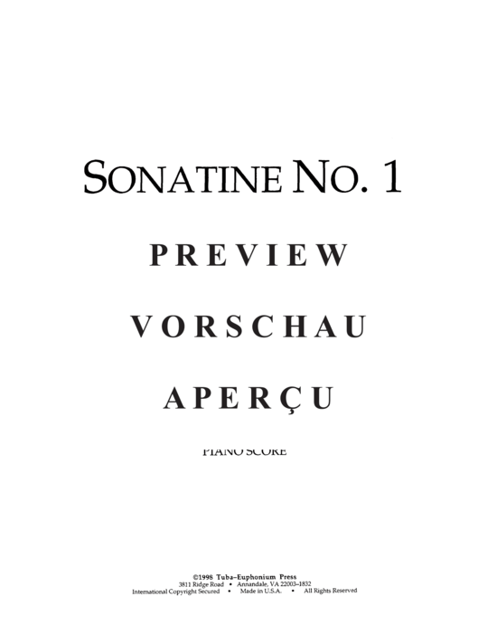 Product gallery: Page 3 of 21 Sonatine No 1 , , (tuba + piano)