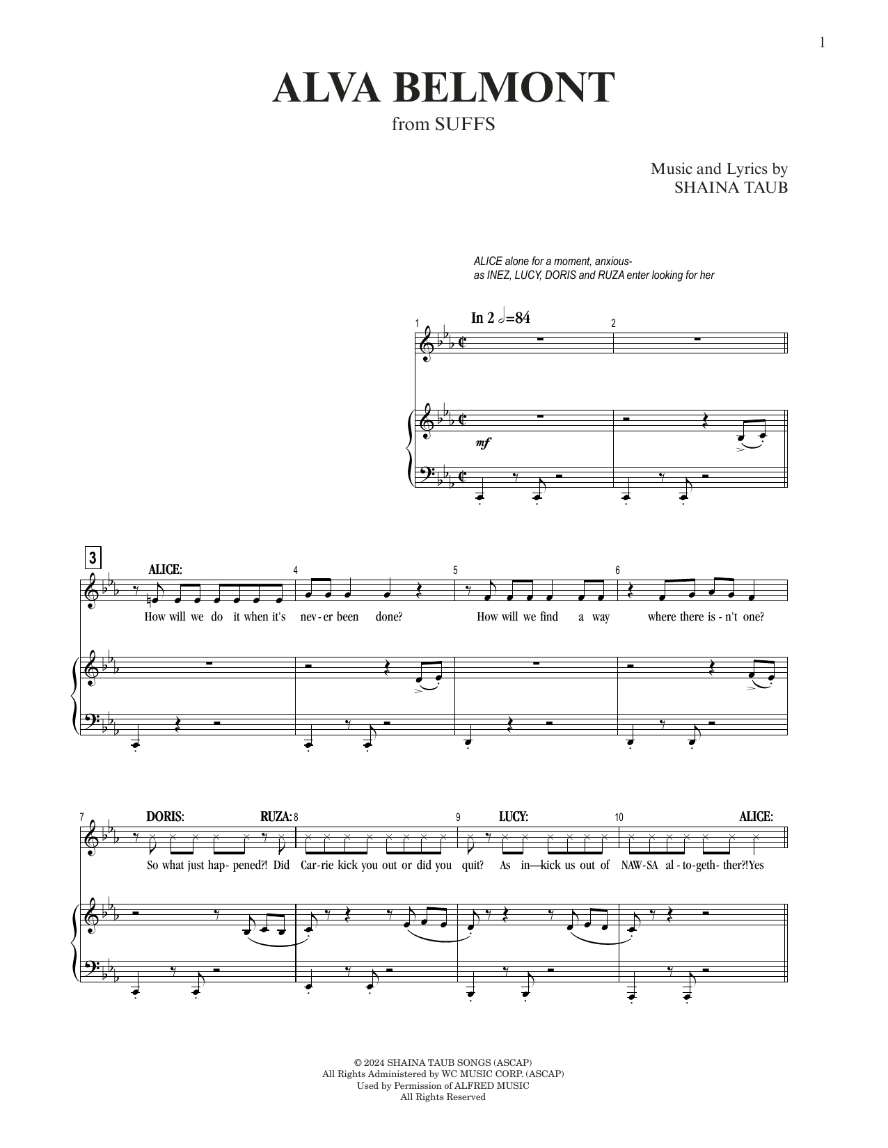 Produktgalerie: Seite 1 von 1 Alva Belmont (from Suffs), Shaina Taub, Gesang, Klavier