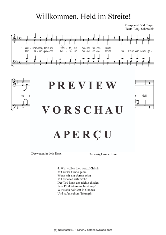 Produktbild zu: Willkommen, Held im Streite! Val. Bapst / Benj. Schmolck