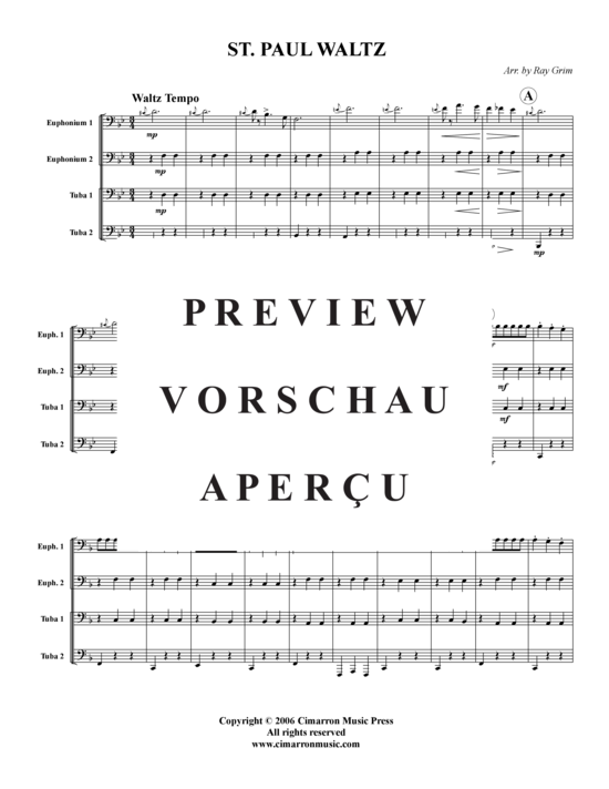 Product gallery: Page 2 of 9 St. Paul Waltz , , (Tuba Quartet: 2x Baritone, 2xTuba)