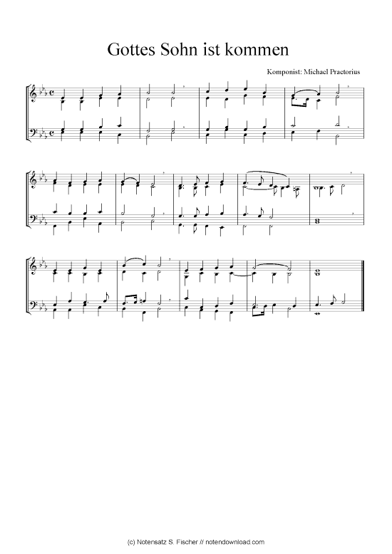 Produktbild zu: Gottes Sohn ist kommen Michael Praetorius