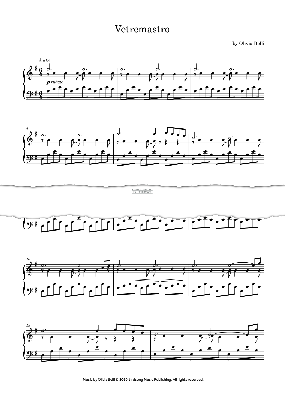 Produktgalerie: Seite 1 von 1 Vetremastro, Olivia Belli, Klavier