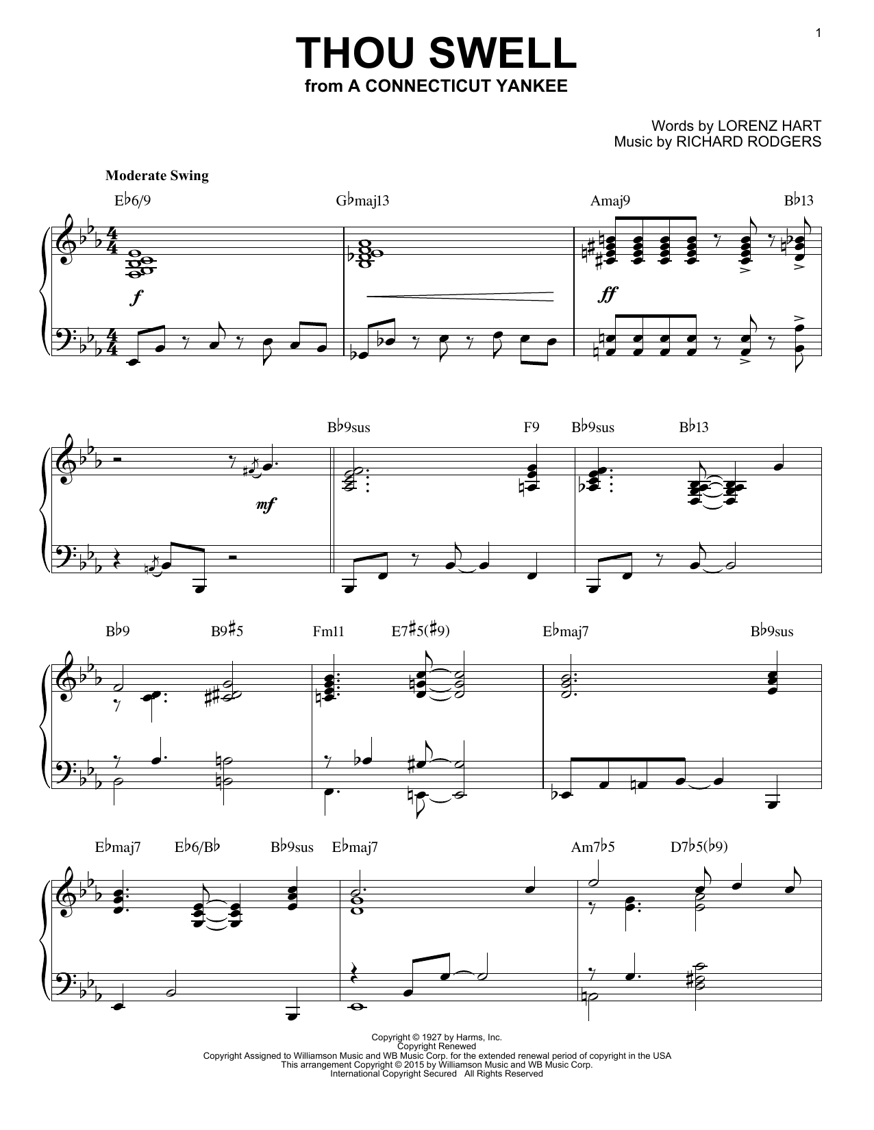 Produktbild zu: Thou Swell [Jazz version] (arr. Brent Edstrom)