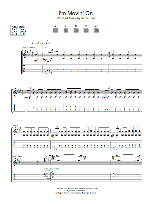 Produktgalerie: Seite 1 von 1 I'm Moving On, Taste, Gitarre