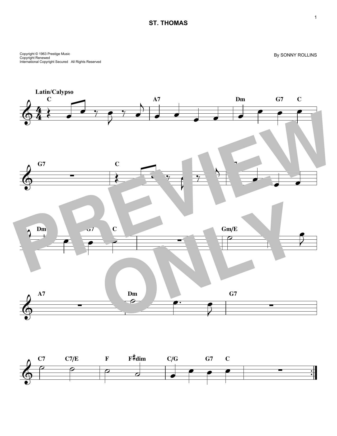 Product gallery: Page 1 of 1 St. Thomas, Sonny Rollins