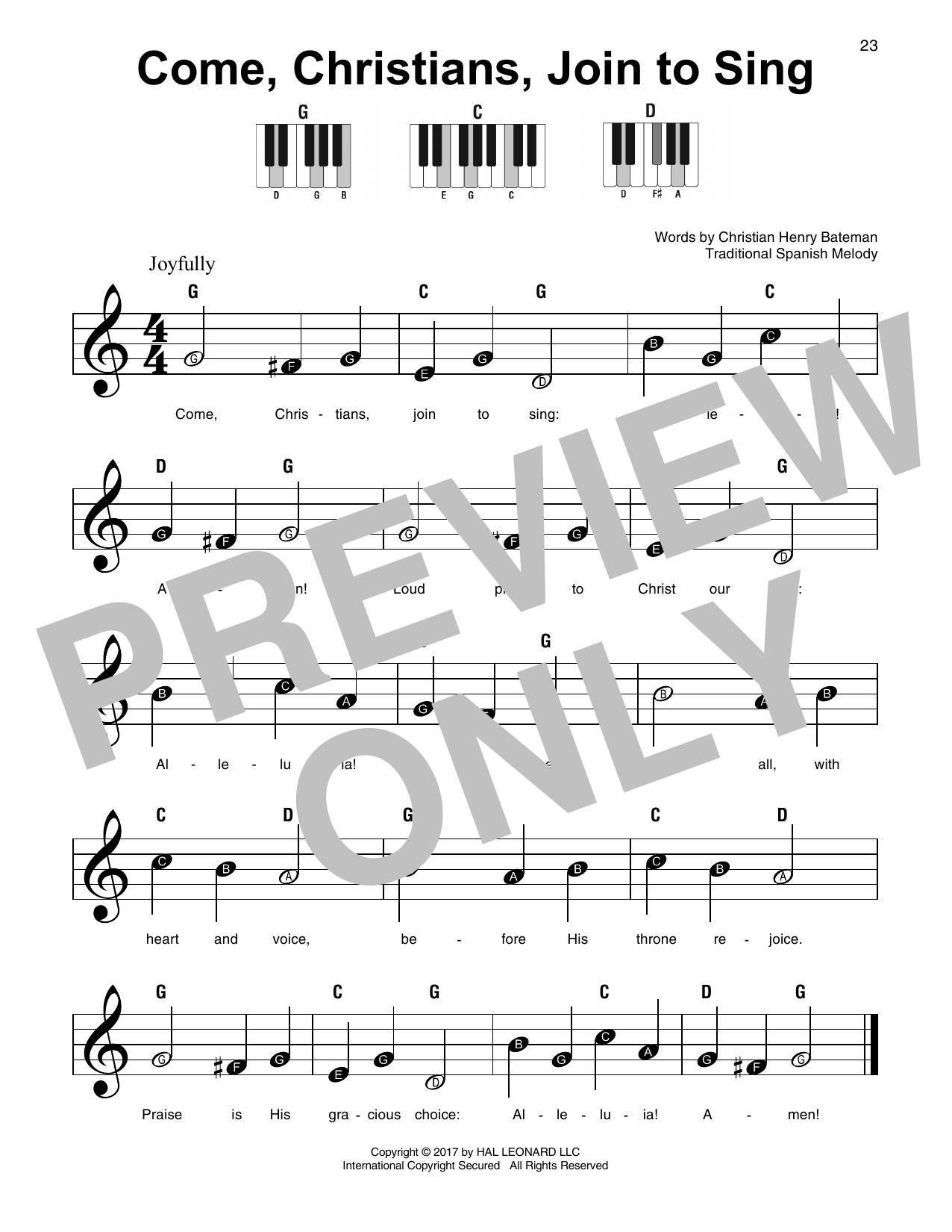 Produktbild zu: Come, Christians, Join To Sing
