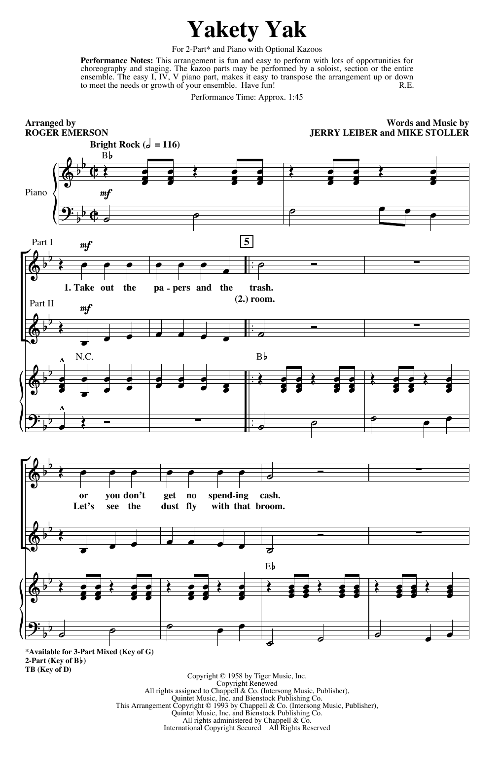 Produktgalerie: Seite 1 von 1 Yakety Yak (arr. Roger Emerson), The Coasters, Chor