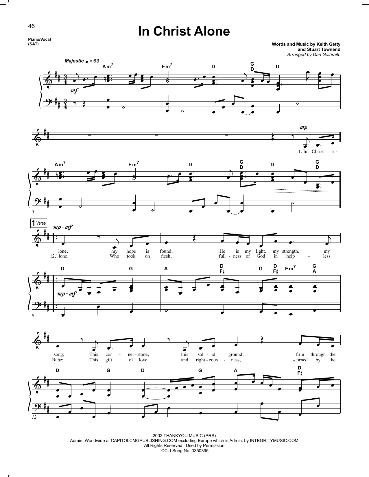 Produktbild zu: In Christ Alone (arr. Dan Galbraith)