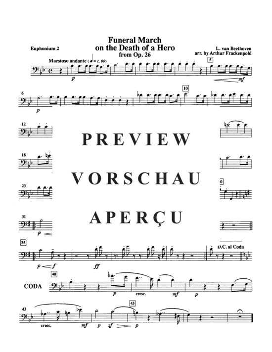 Produktgalerie: Seite 8 von 14 Funeral March on the Death of a Hero , , (Tuba Ensemble EEEE/TTT + Pauken)