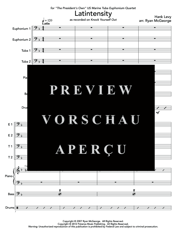 Product gallery: Page 4 of 11 Latintensity, , (Tuba Quartet EETT Rhythm Section)