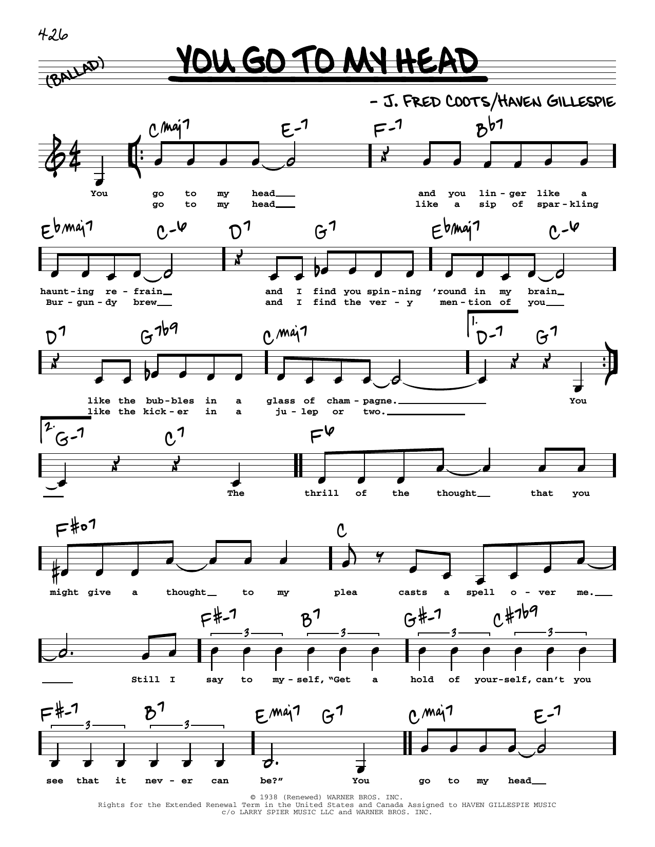 Produktbild zu: You Go To My Head (Low Voice)