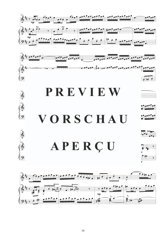 Produktgalerie: Seite 11 von 11 Flöten Sonate Nr. 2 in D-Dur BWV 1028, , Flöte und Cembalo/Klavier