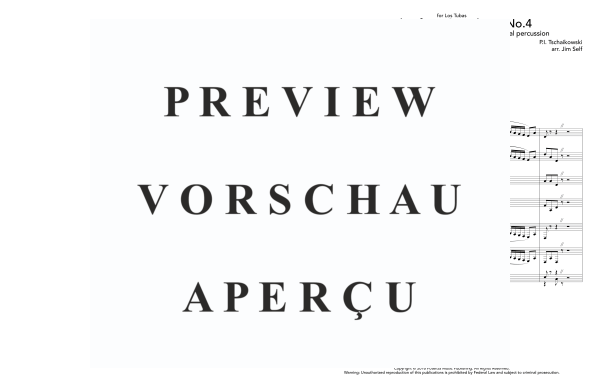Produktgalerie: Seite 5 von 11 Finale from Symphony No. 4, , (Tuba Ensemble 6x Tuba und Percussion)