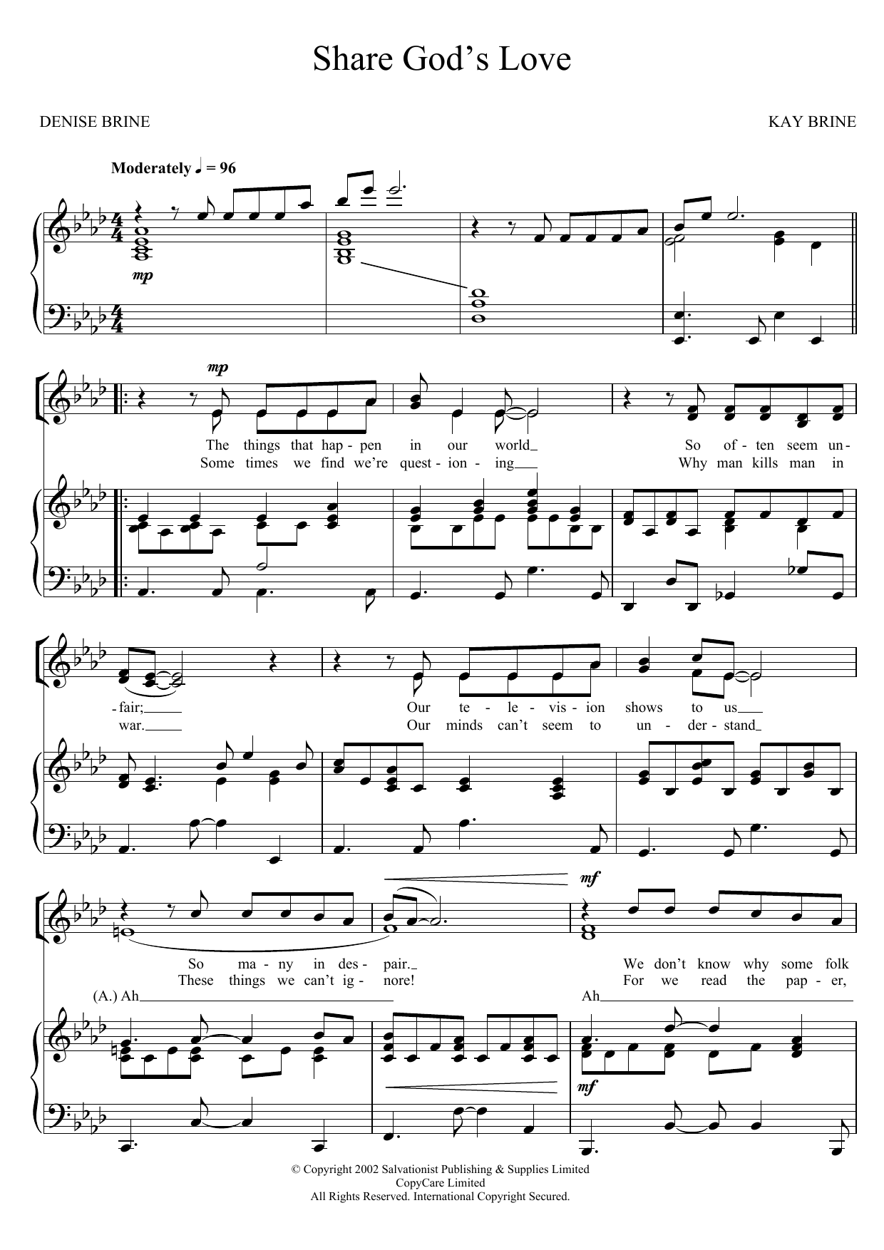 Produktgalerie: Seite 1 von 1 Share God's Love, The Salvation Army, Chor