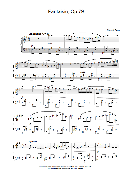 Produktbild zu: Fantaisie, Op.79