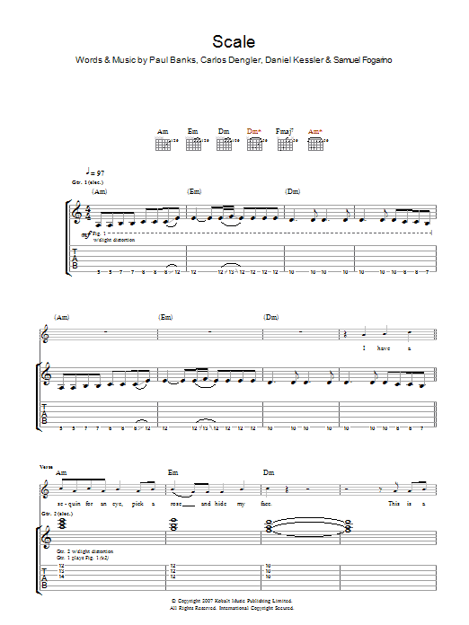 Produktgalerie: Seite 1 von 1 The Scale, Interpol, Gitarre