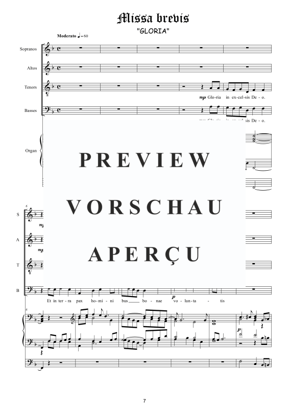 Produktgalerie: Seite 8 von 11 Missa Brevis in D-Moll, , Gemischter Chor und Orgel